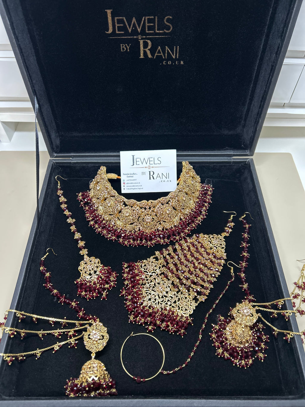 Trending Maroon Full Bridal Jewellery Set/ Style 385