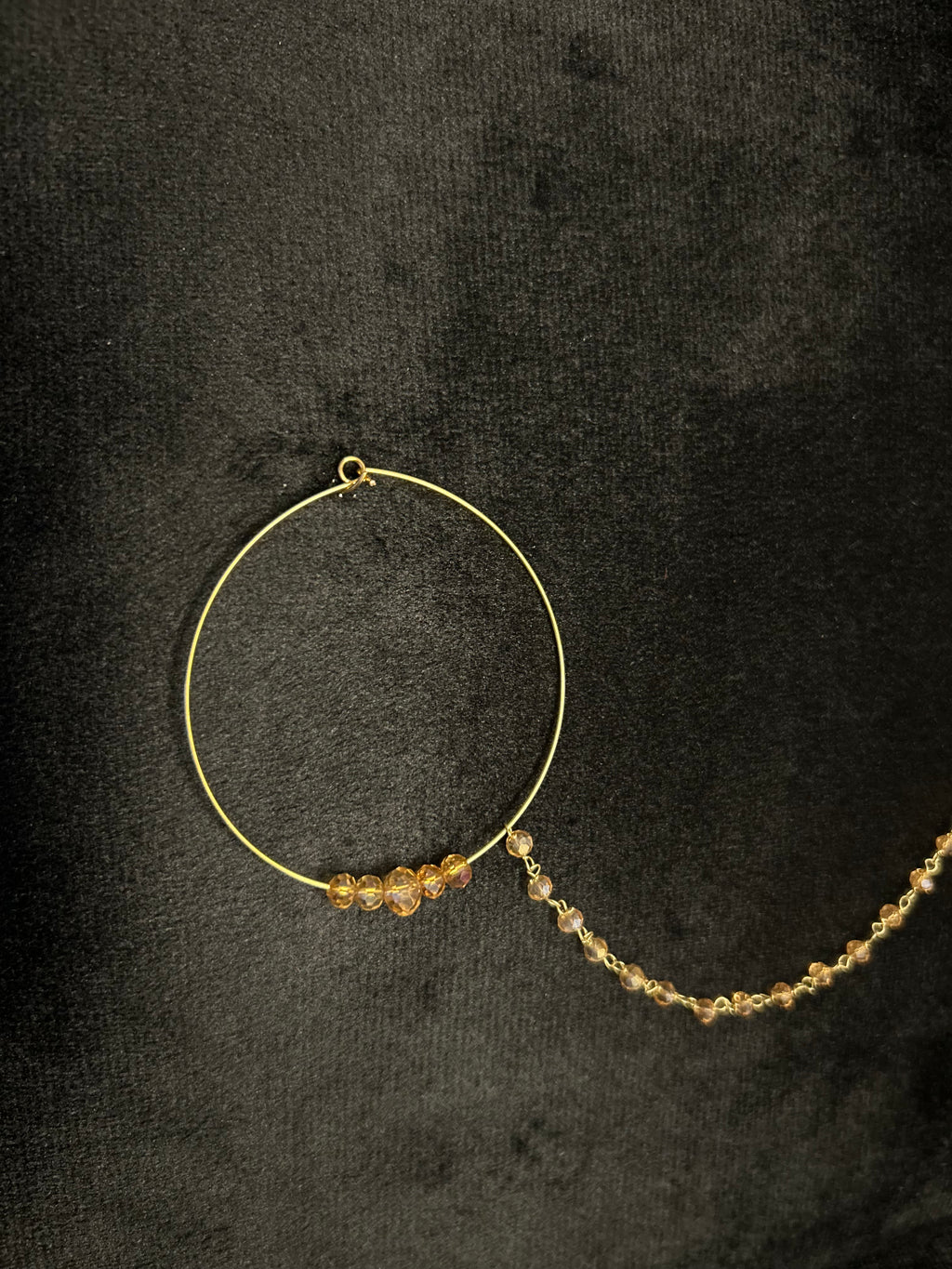 Gold Bridal Nose Ring Nathli Nose Hoop | Design 12
