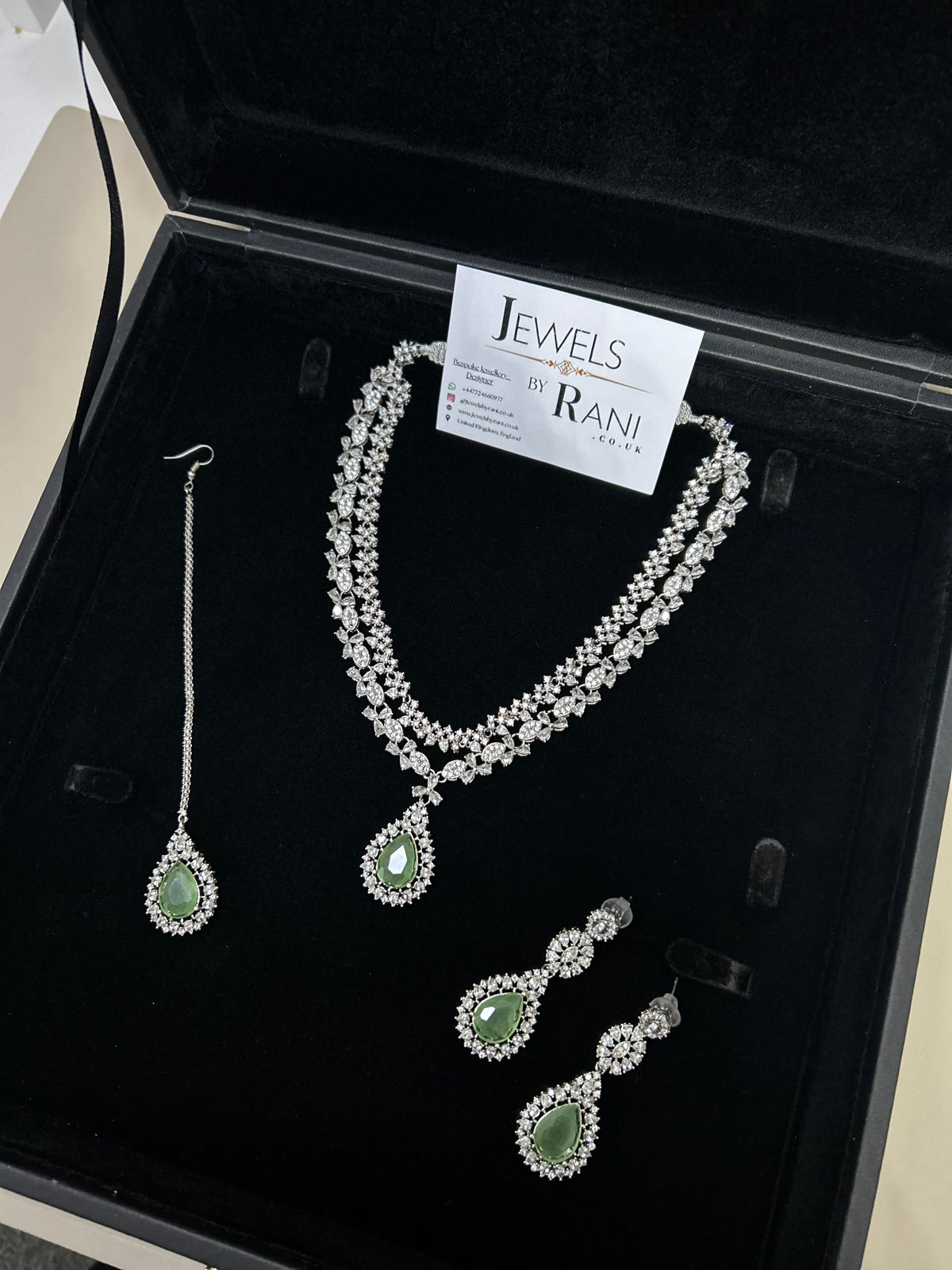 Pre Order 6 Weeks - Beautiful Sage Green / Bridal Jewellery Set