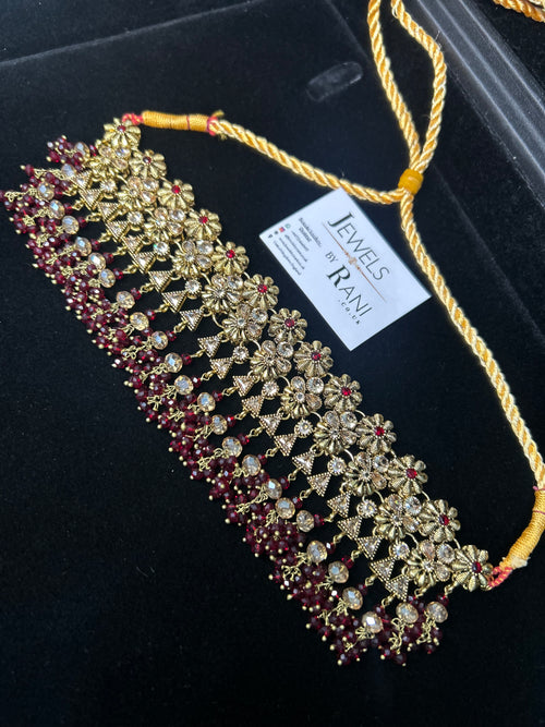 Bridal Maroon Choker ONLY