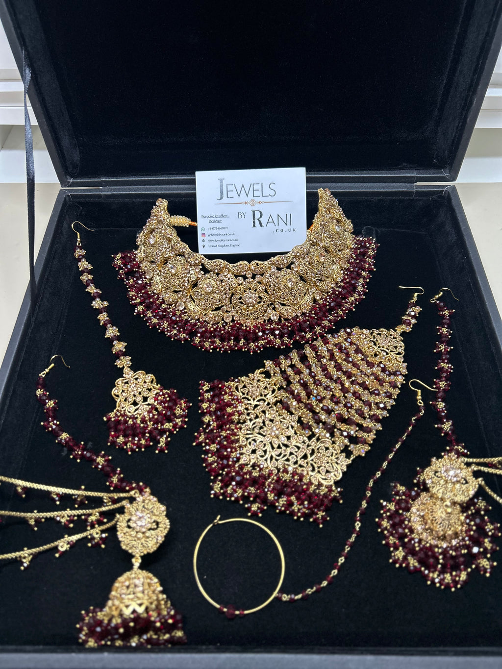 Trending Maroon Full Bridal Jewellery Set/ Style 385
