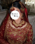 Beautiful Unique Deep Red Bridal Necklace set