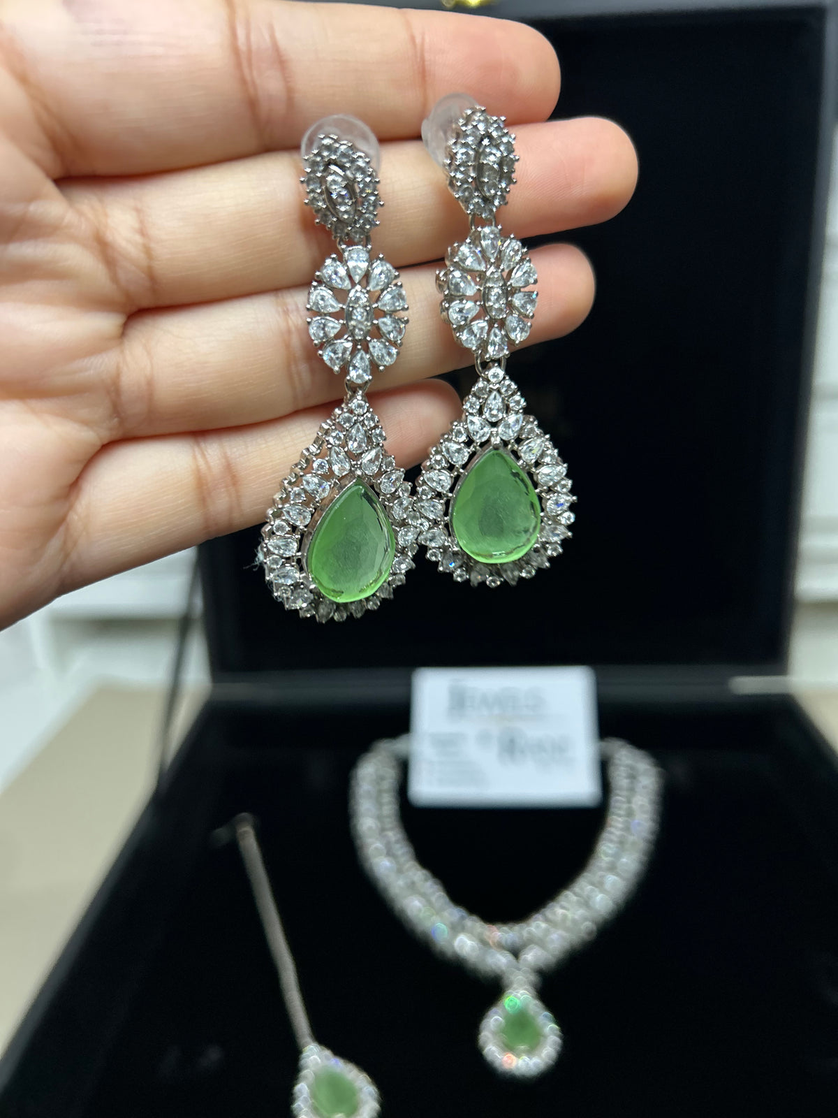 Pre Order 6 Weeks - Beautiful Sage Green / Bridal Jewellery Set