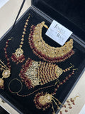 Trending Maroon Full Bridal Jewellery Set/ Style 385