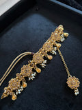 Beautiful Light Weight Gold and White Choker and Tikka