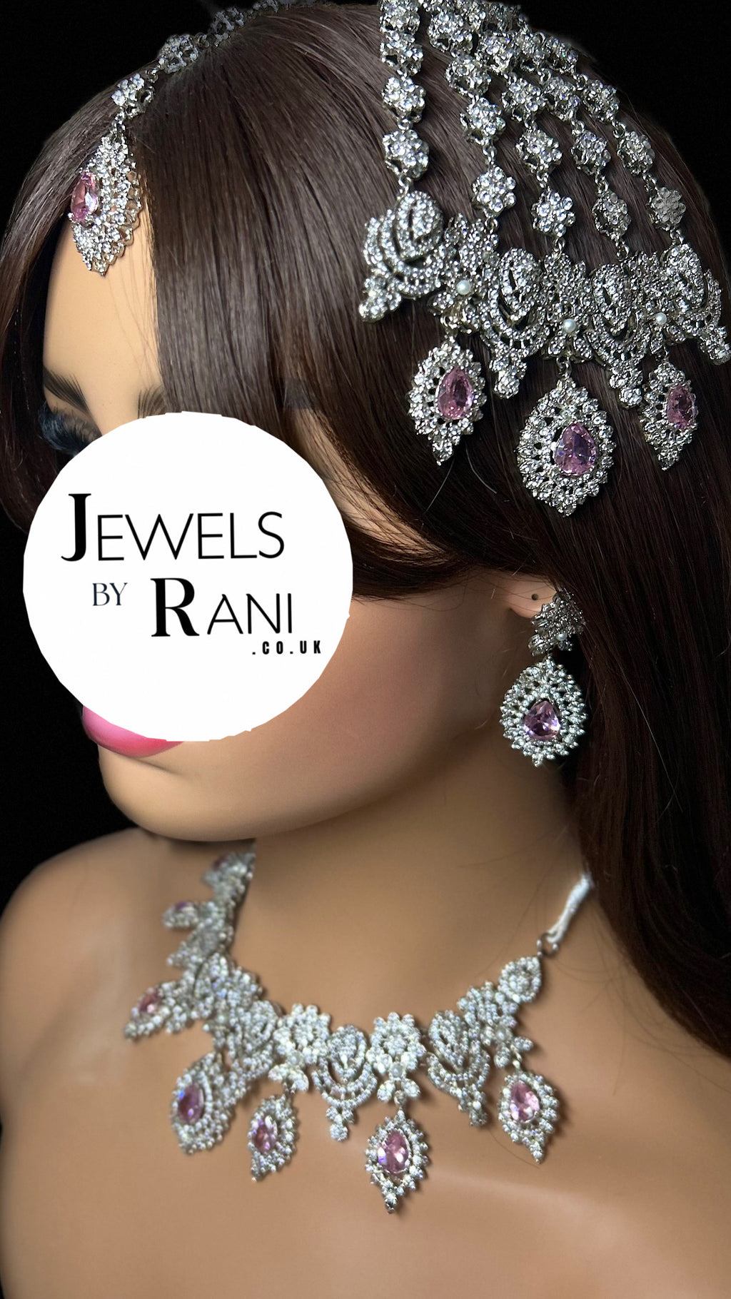 Trending, Baby Pink & Silver Statement Set Style 5207