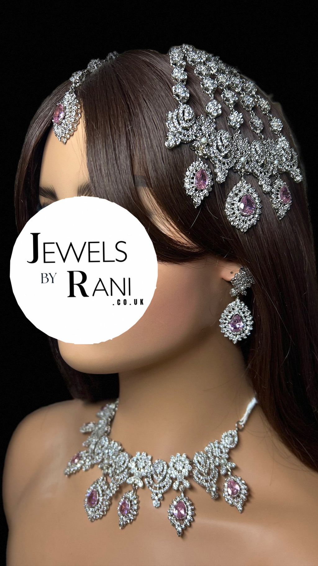 Trending, Baby Pink & Silver Statement Set Style 5207