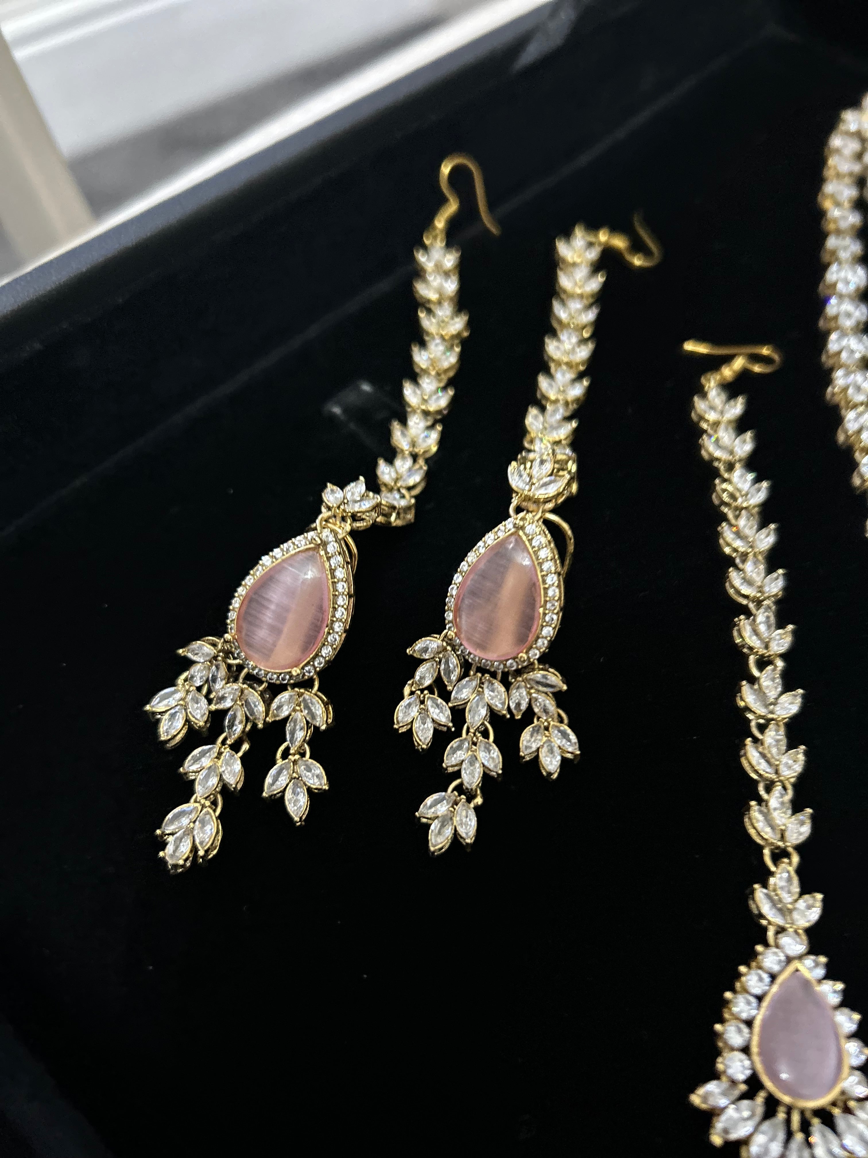 24crt Gold Plated - Beautiful Pink Statement Set