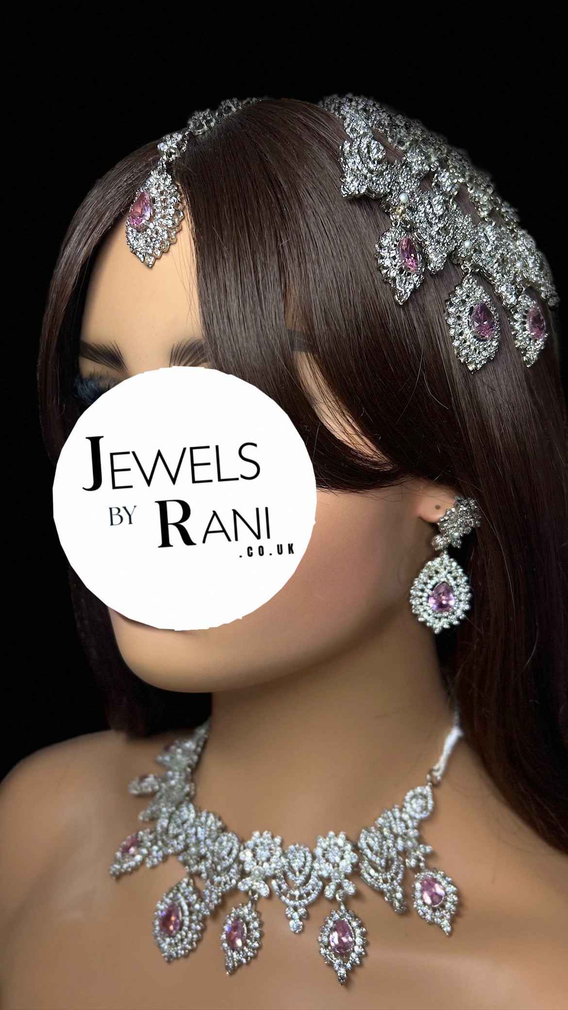 Trending, Baby Pink & Silver Statement Set Style 5207