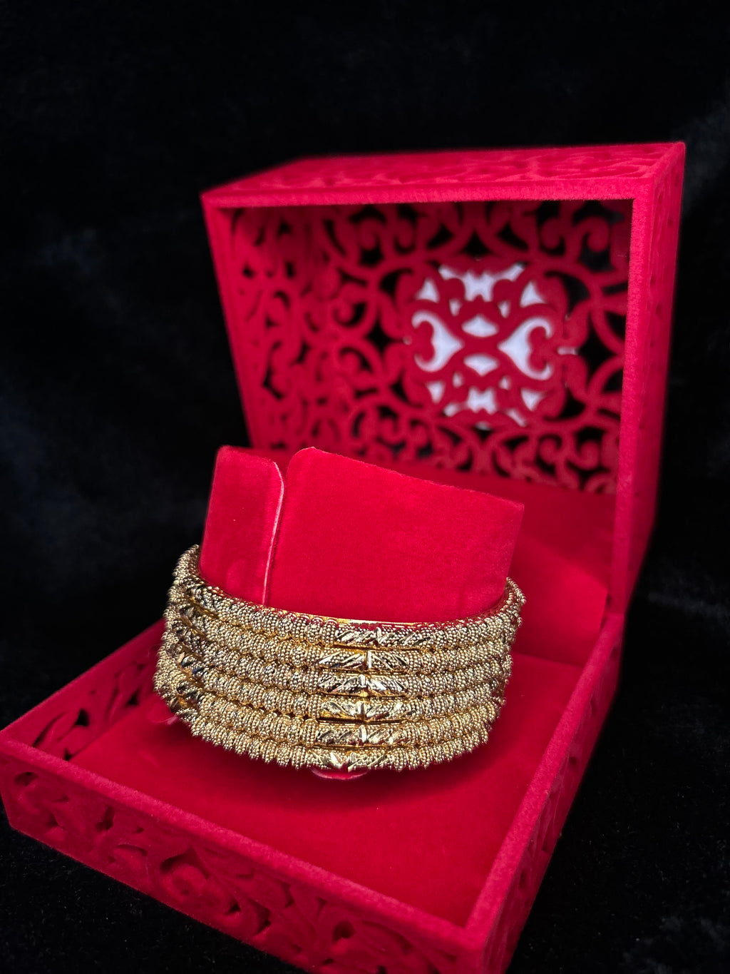 Antique Gold - Ishq e Sona Bangles - Gold Plated - 6 Bangles