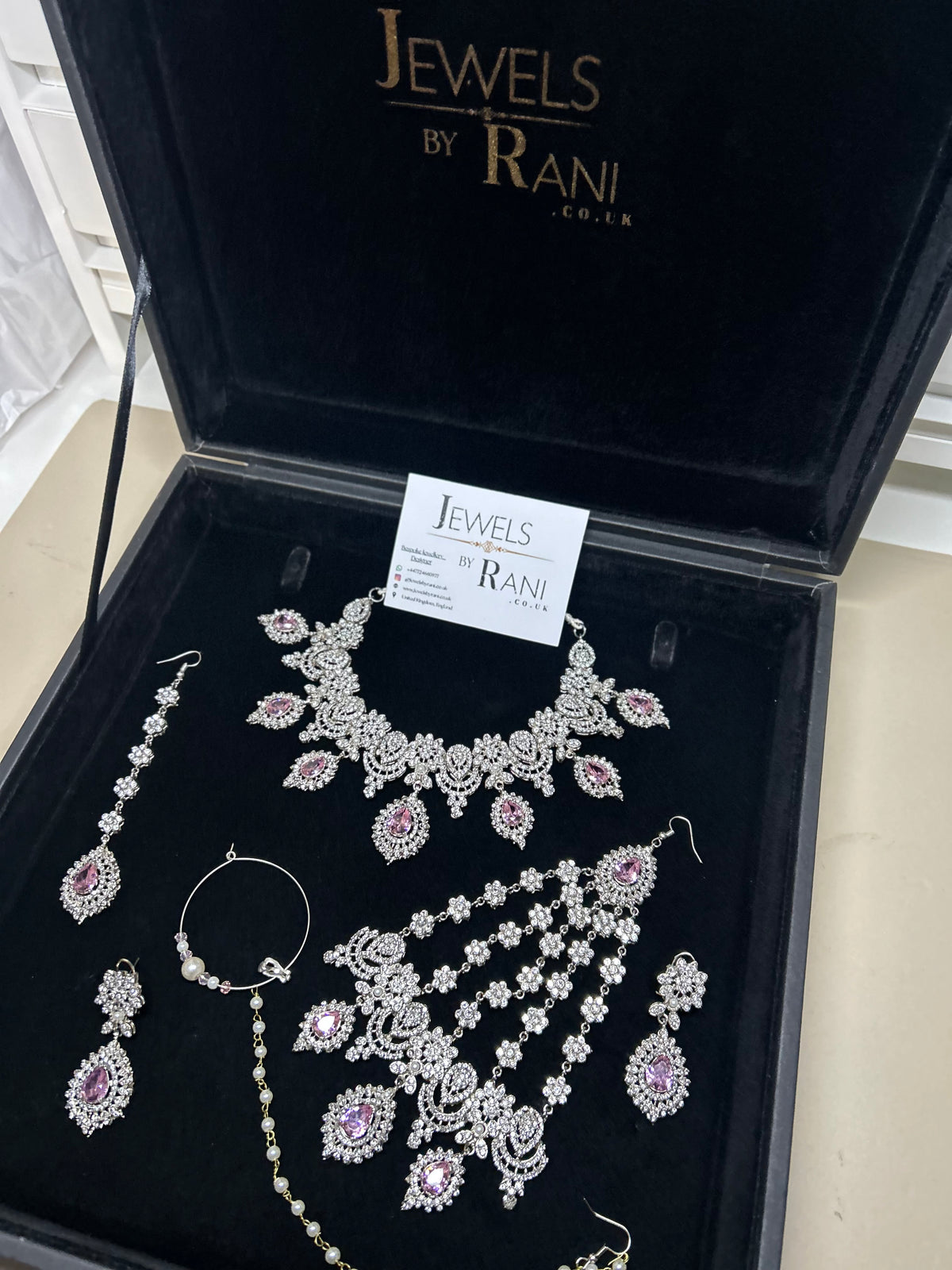 Trending, Baby Pink & Silver Statement Set Style 5207