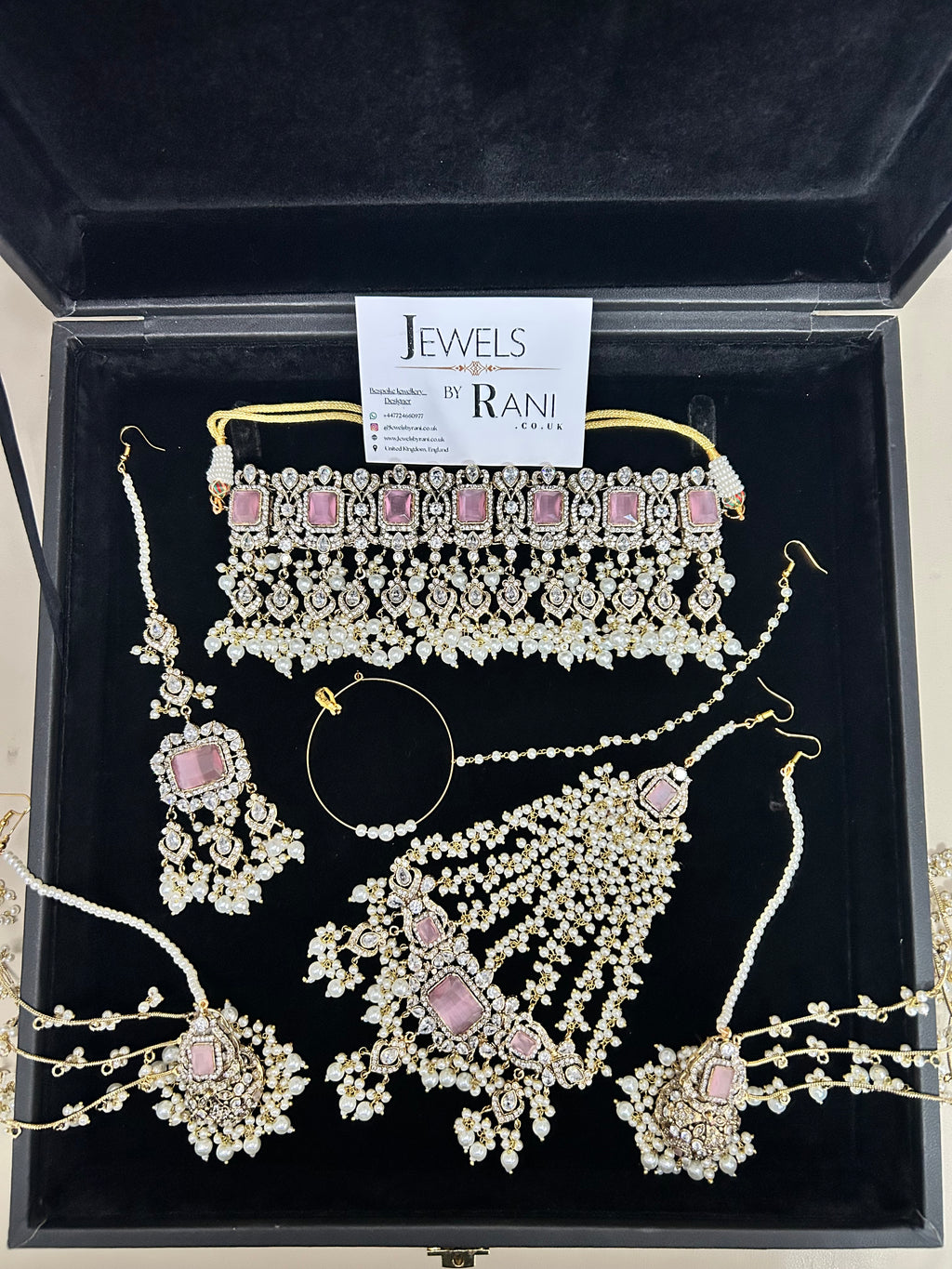 2026 Collection | Pink and White Choker Set + Saharas (Style 759)
