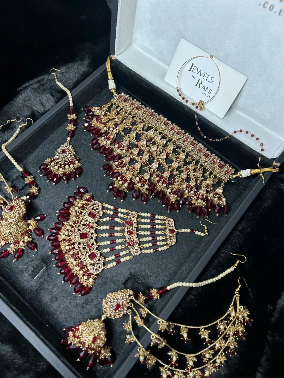 Dangled Pre Order 6 Week: Trending Dangled Crystal Deep Red 24 crt Gold Plated ...