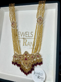 Beautiful Maroon Bridal Mala | Rani Haar - Jewelsbyrani