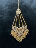 Gold heavily beaded Jhumar. - Jewelsbyrani