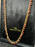 Deep Red Bridal Mala | Rani Haar - Jewelsbyrani