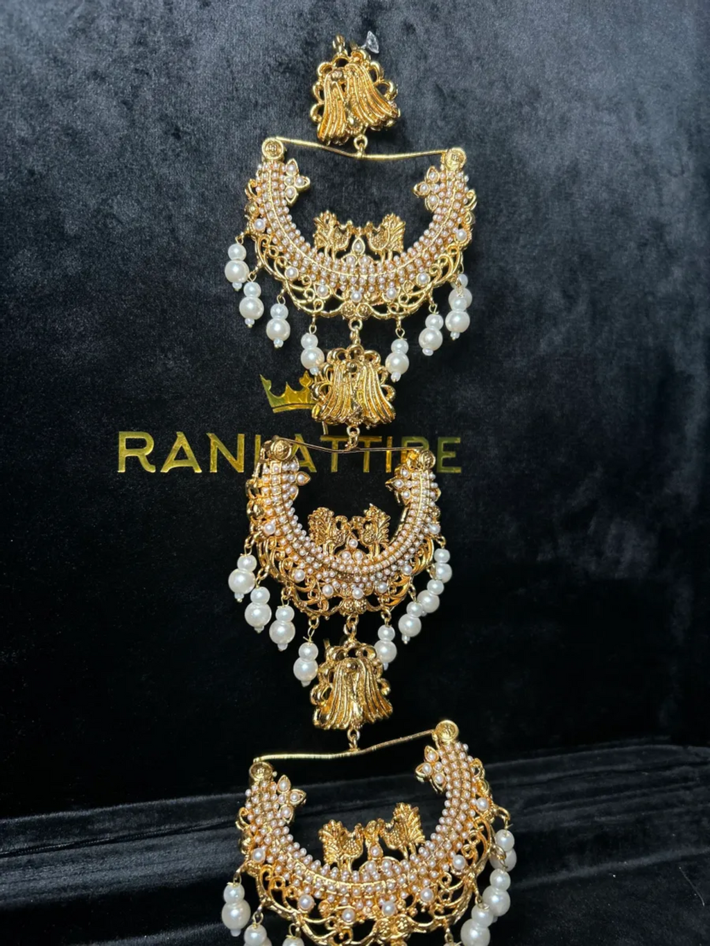 6 Piece White Beautiful Hair Paranda | Hair Jewellery | Mendhi Hair Jewellery / Bridal Hair Jewellery| Bridal Paranda - Jewelsbyrani
