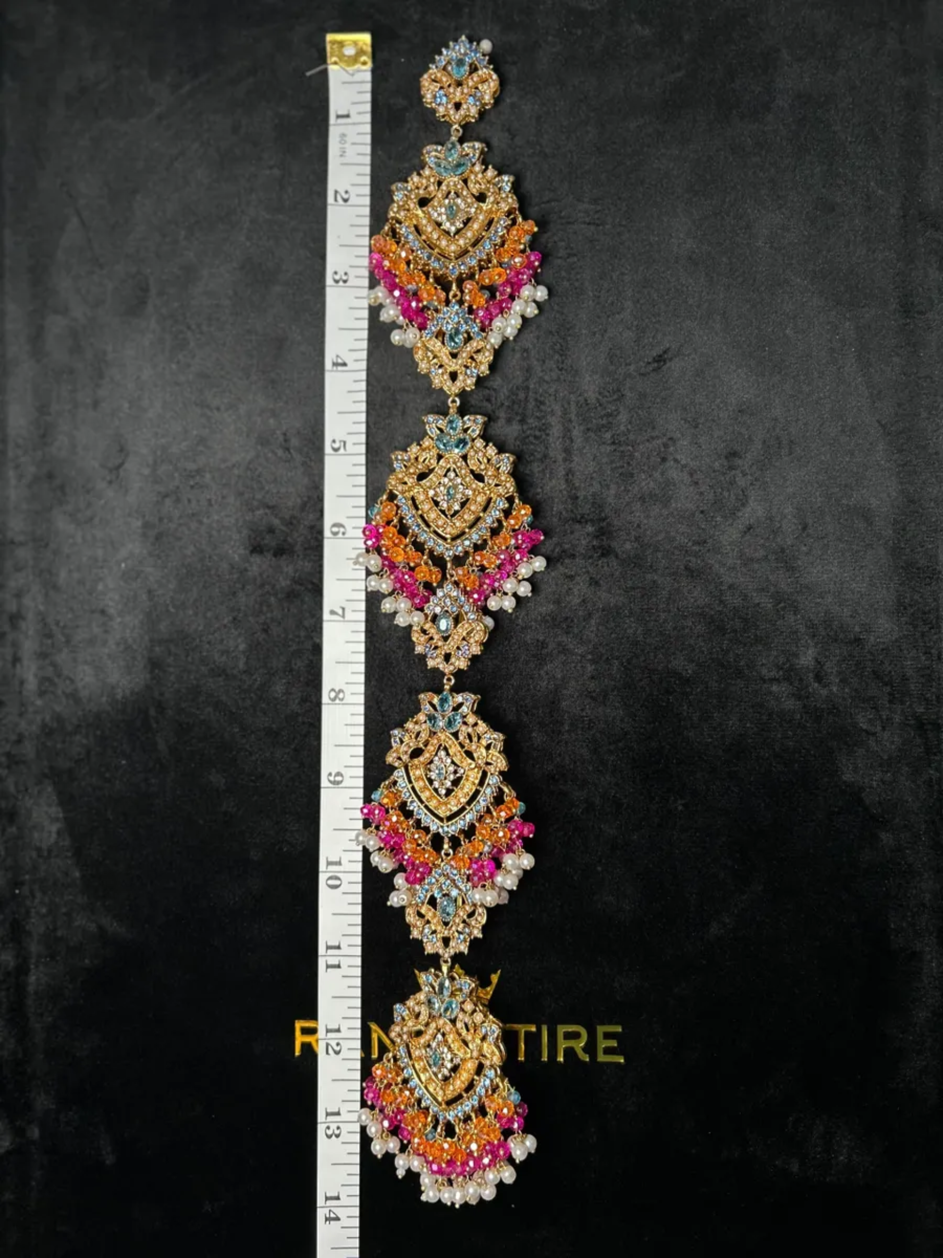 4 | Multi Blue Stoned Beautiful Naurtaran Hair Paranda | Hair Jewellery | Mendhi Hair Jewellery / Bridal Hair Jewellery| Bridal Paranda