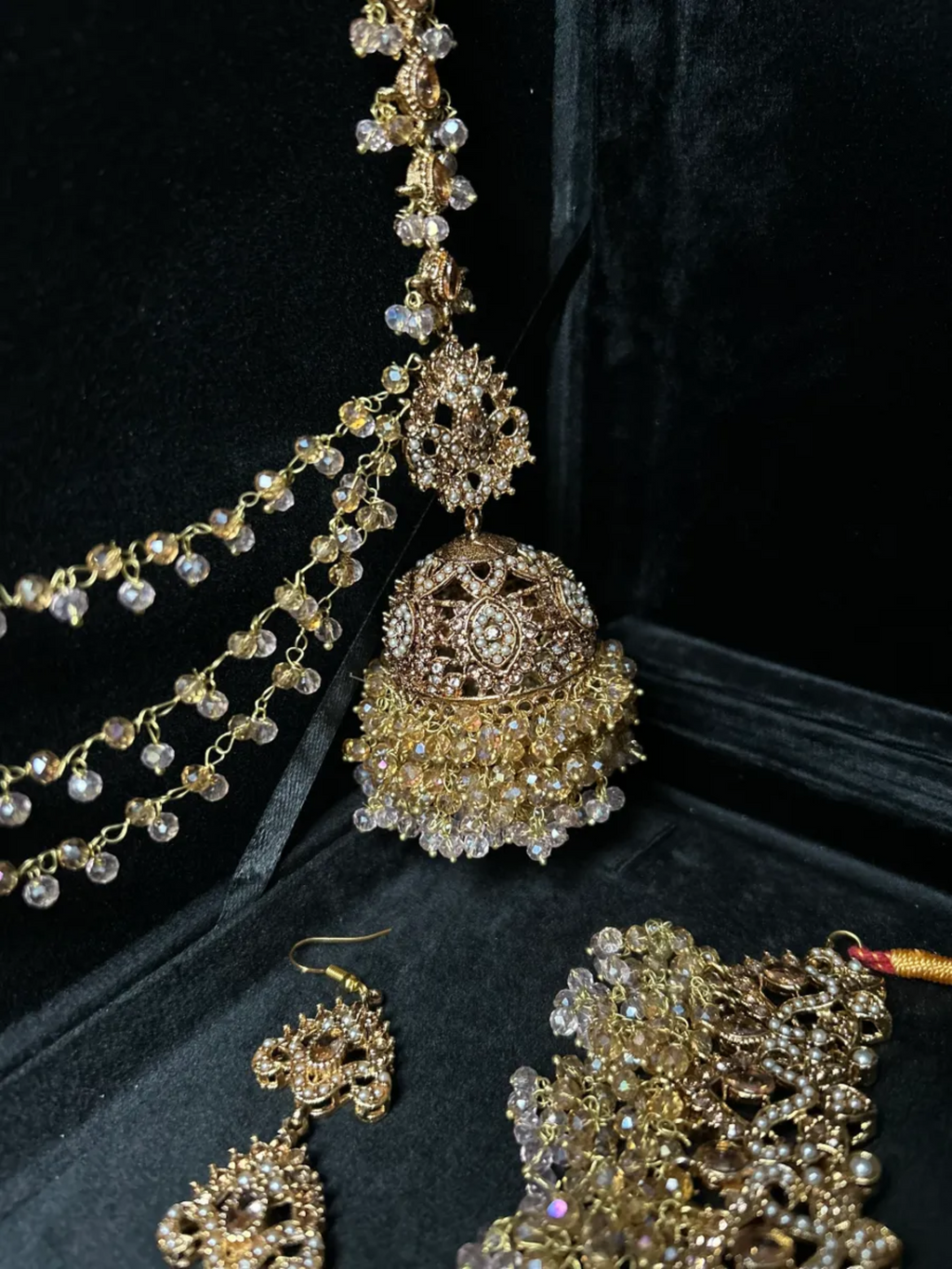 Baby Pink & Gold Bridal Jewellery Set - Jewelsbyrani
