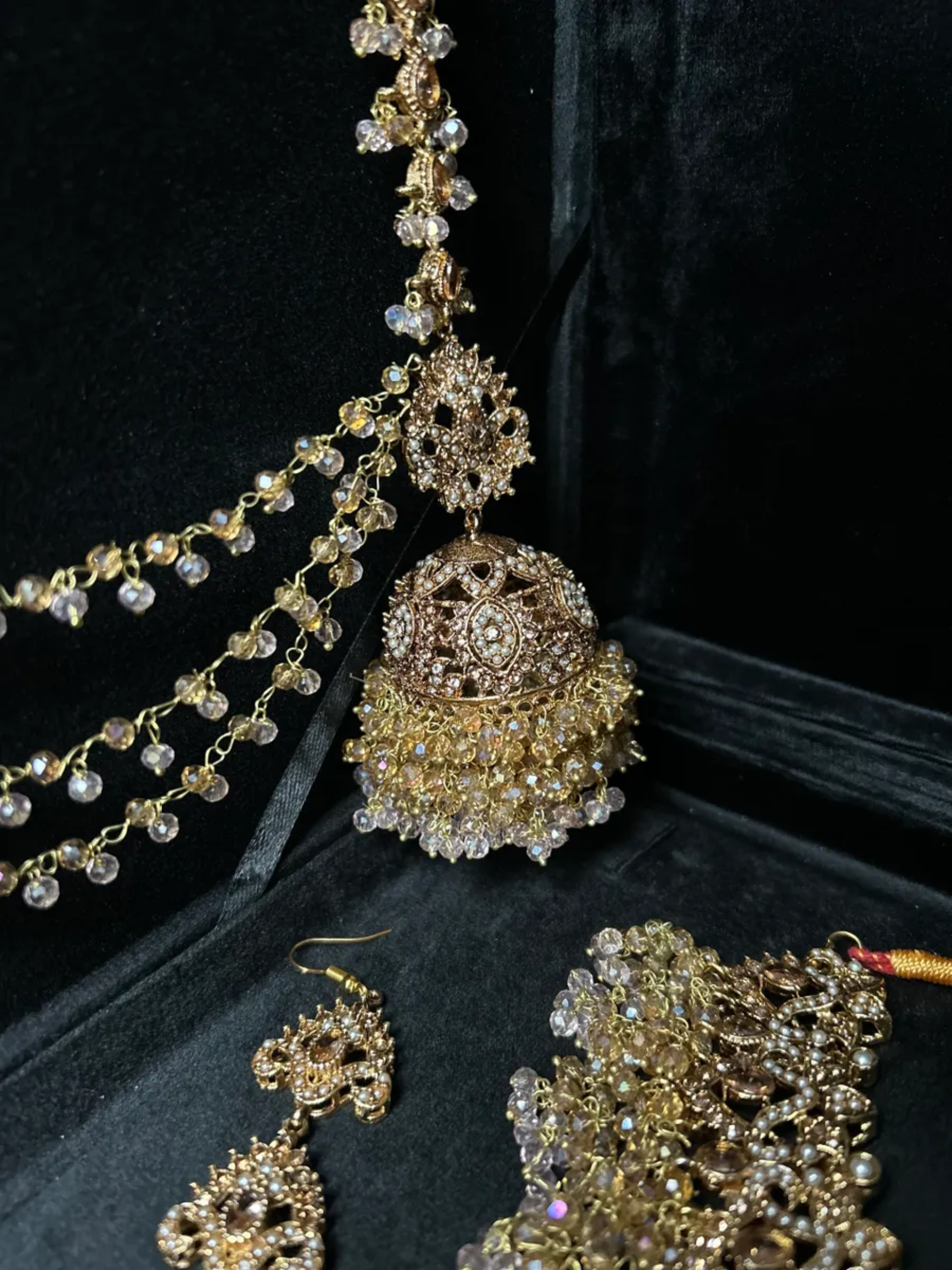 Baby Pink & Gold Bridal Jewellery Set