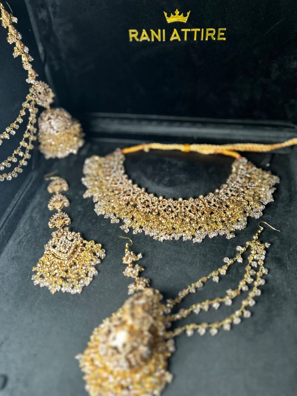 Baby Pink & Gold Bridal Jewellery Set - Jewelsbyrani