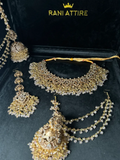 Baby Pink & Gold Bridal Jewellery Set - Jewelsbyrani