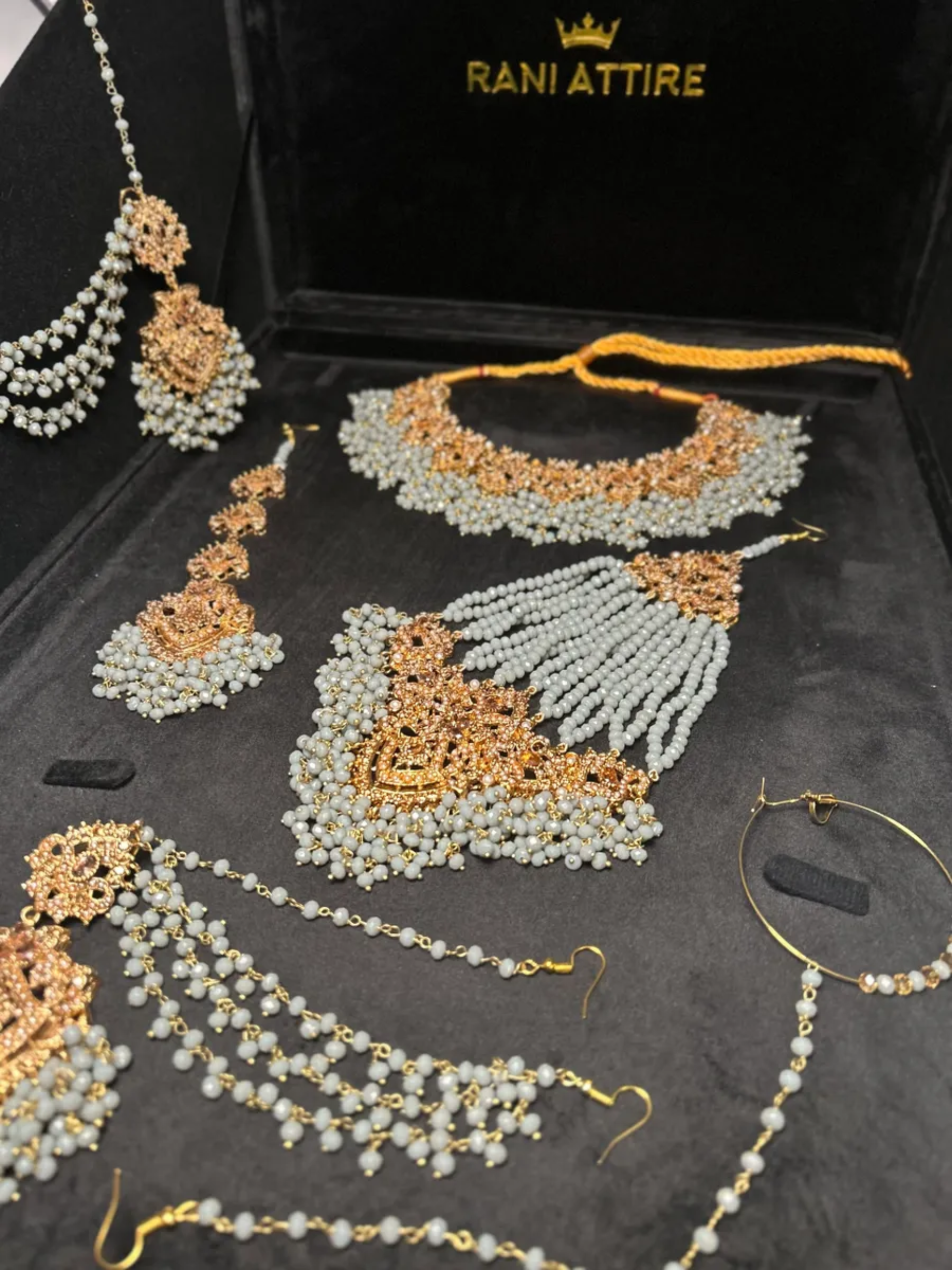 Grey & Gold Bridal Set