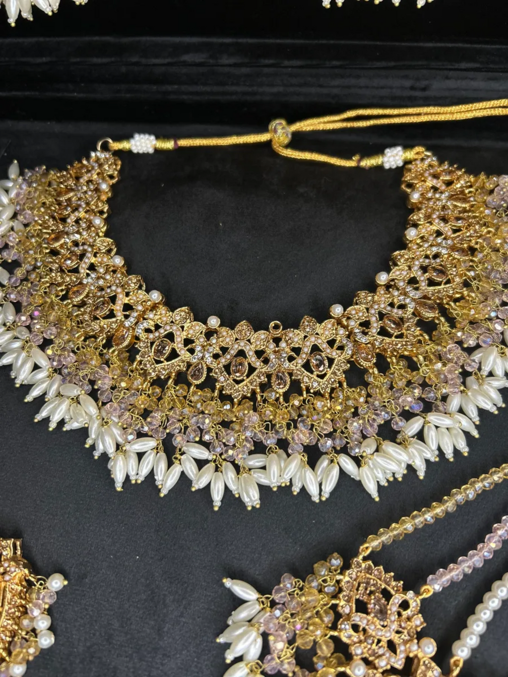 Baby Pink & Gold Bridal Set - Jewelsbyrani