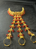 Red Bridal Hand Piece | Angla - Jewelsbyrani