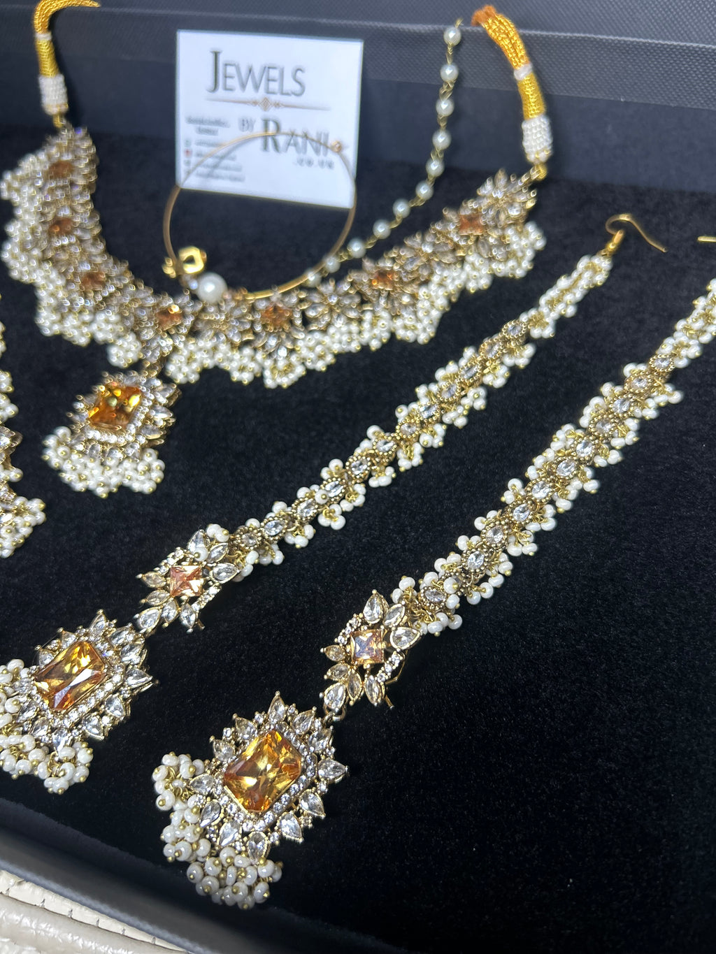 Stunning White and Gold Statement Set | Walima Set