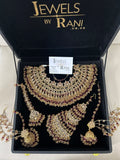 Pre order 6 Weeks - 22crt Gold Plated  - Maroon and Gold Bridal Set
