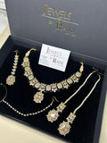 Pre Order 6 Weeks - Beautiful Champagne / Gold Stoned Bridal Jewellery Set Gold Plated