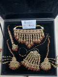 PRE ORDER: 6 Week Making time- New Style Beautiful Deep Red & Gold 22crt Gold Plated Bridal Jewellery Set