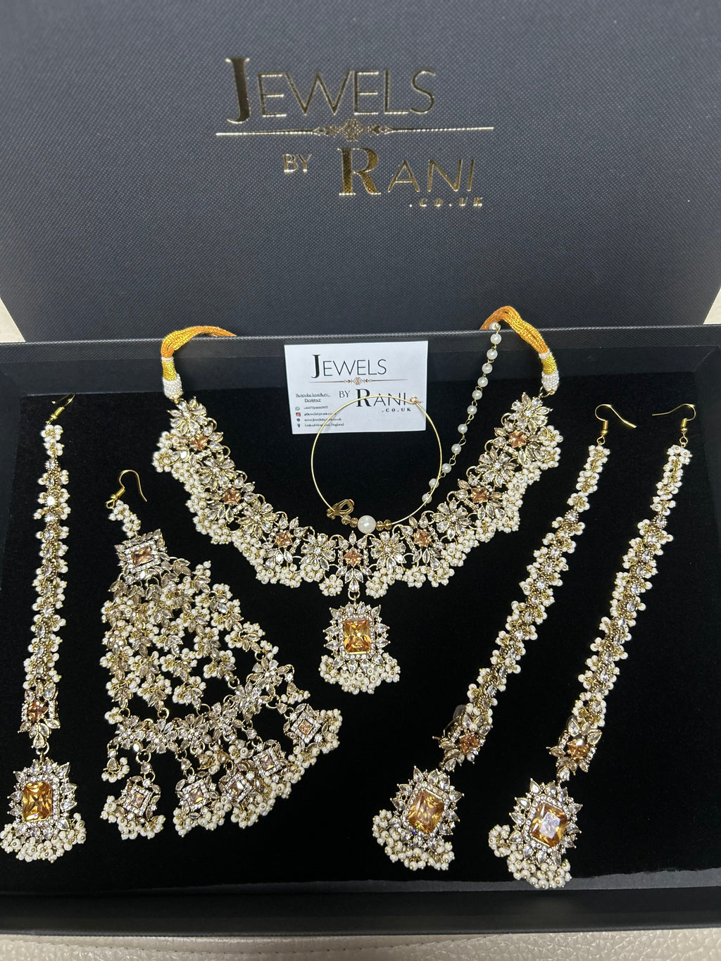 Stunning White and Gold Statement Set | Walima Set