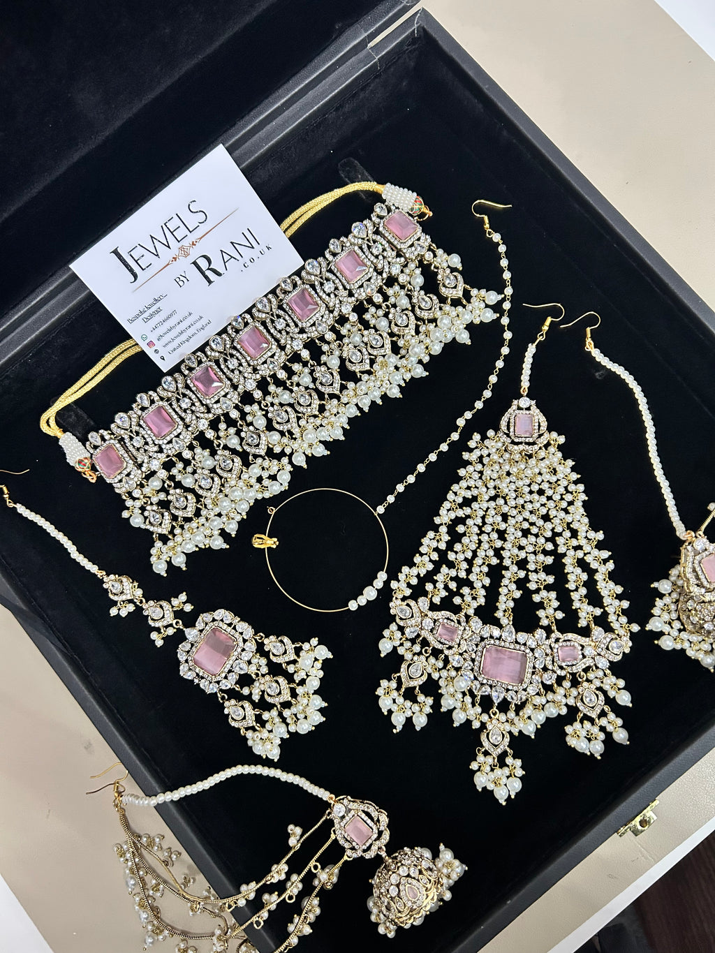 Pre Order - 2026 Collection | Pink and White Choker Set + Saharas