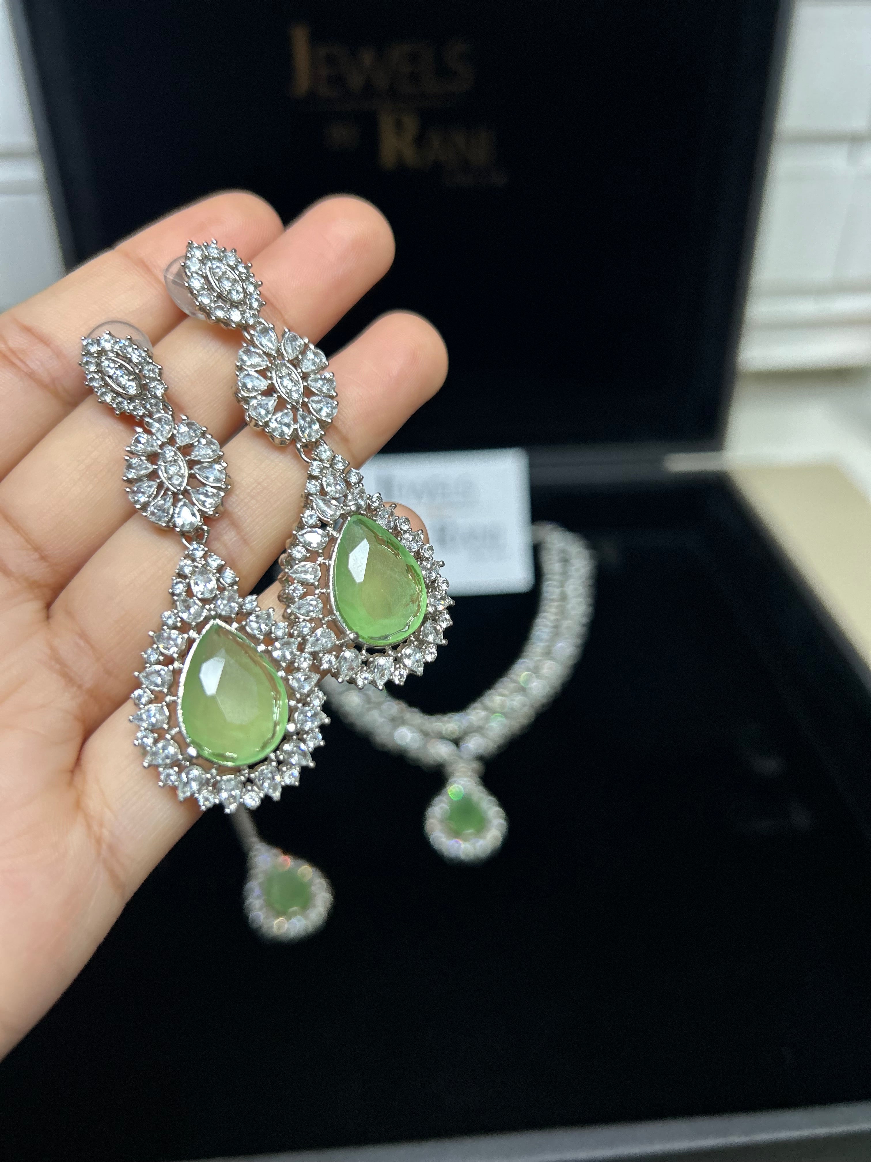 Pre Order 6 Weeks - Beautiful Sage Green / Bridal Jewellery Set