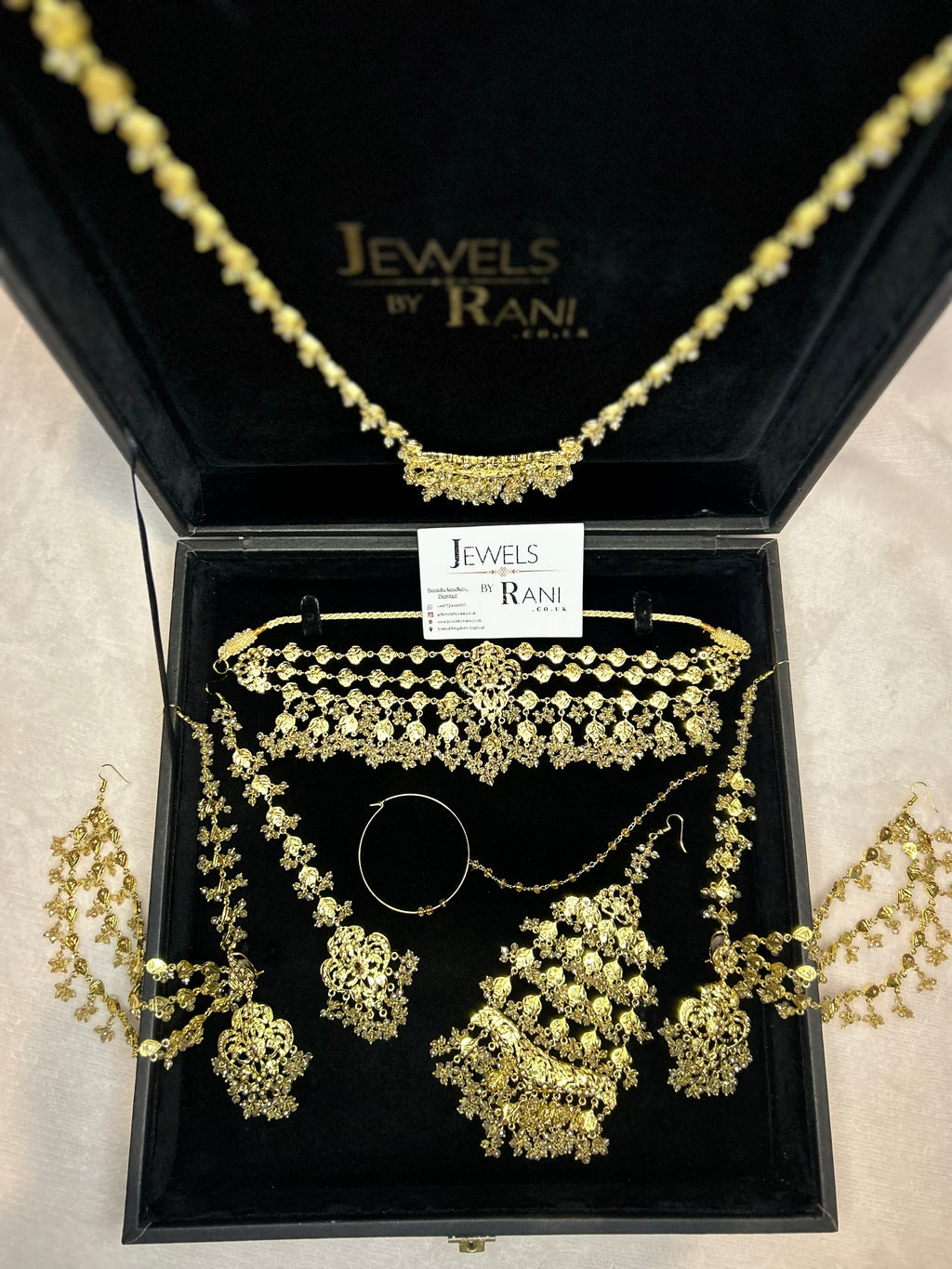 Vintage 22crt Gold Plated Gold Choker Set Mala Style 3859