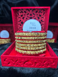Gold Finish - Heer Bangles - Gold Plated - 6 Bangles