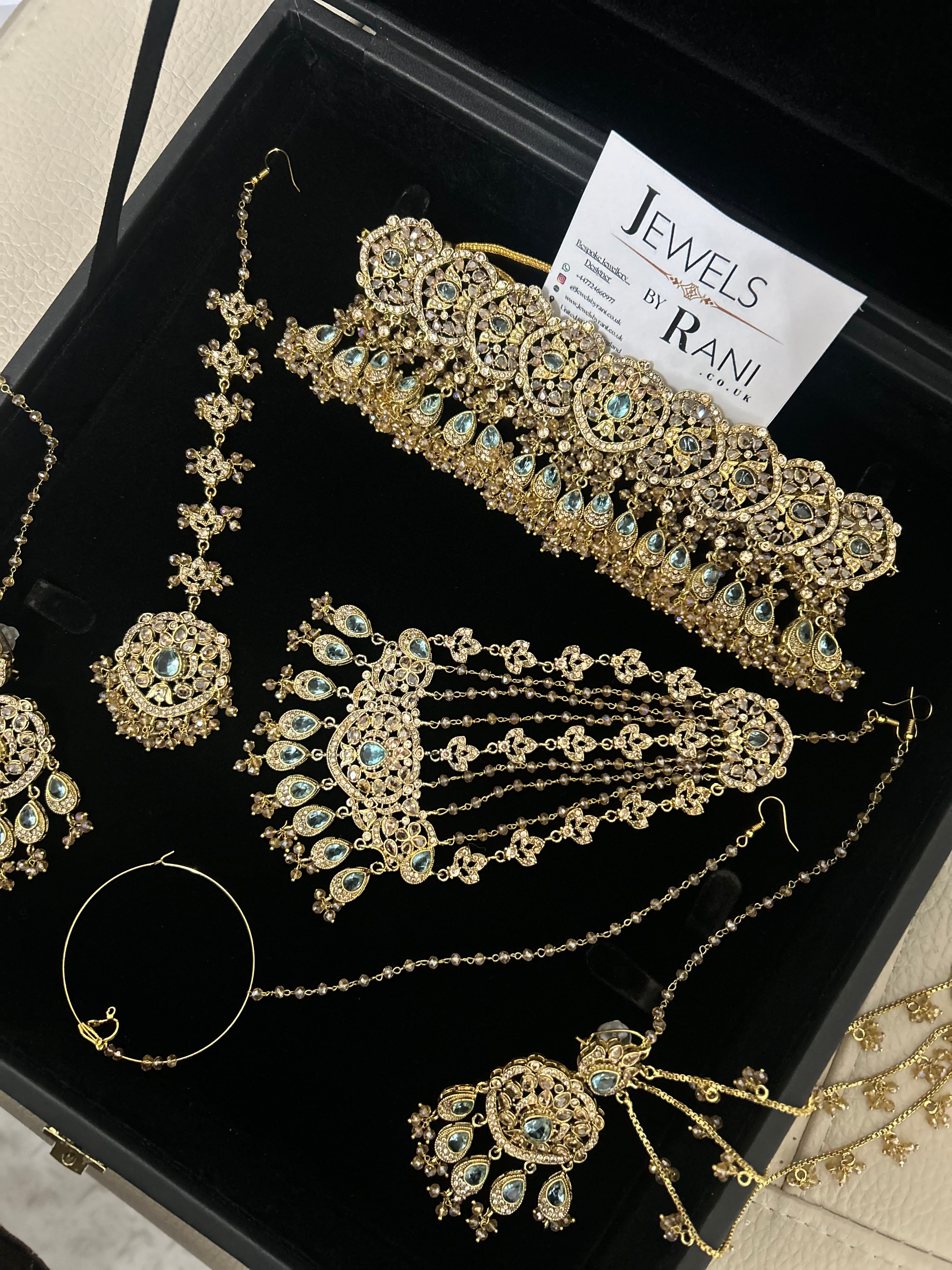 Pre Order 6 Weeks - Blue and Gold Choker Set