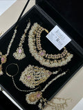 New Pink and White Choker or Necklace Set - Style 994