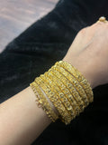 Gold Finish -Majestic - Gold Plated - 6 Bangles