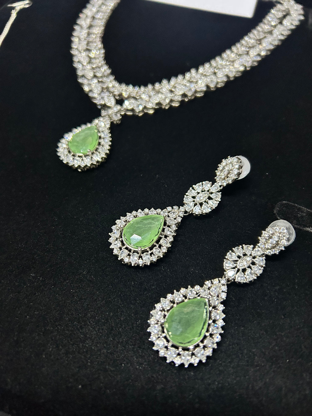 Pre Order 6 Weeks - Beautiful Sage Green / Bridal Jewellery Set