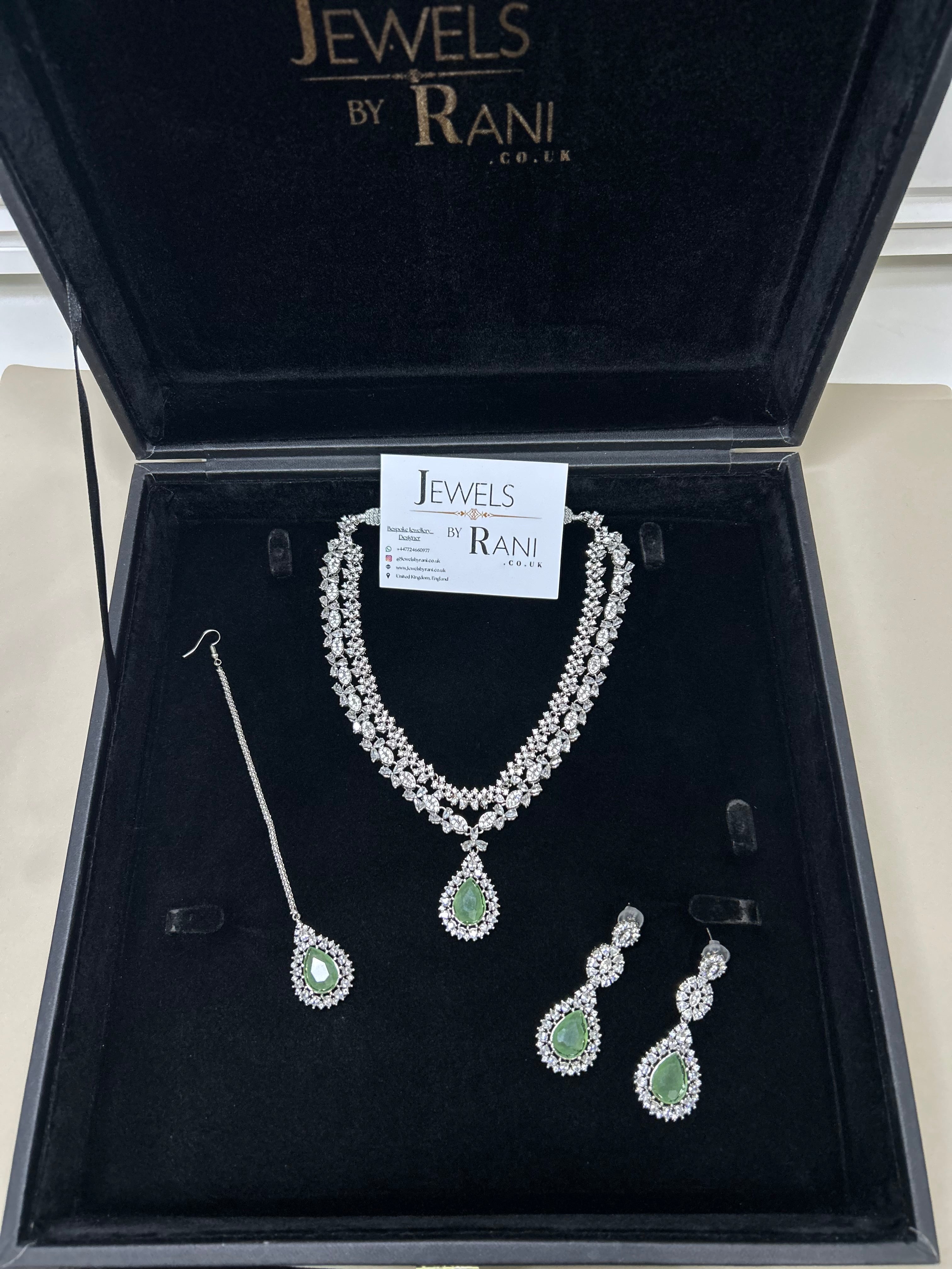 Pre Order 6 Weeks - Beautiful Sage Green / Bridal Jewellery Set