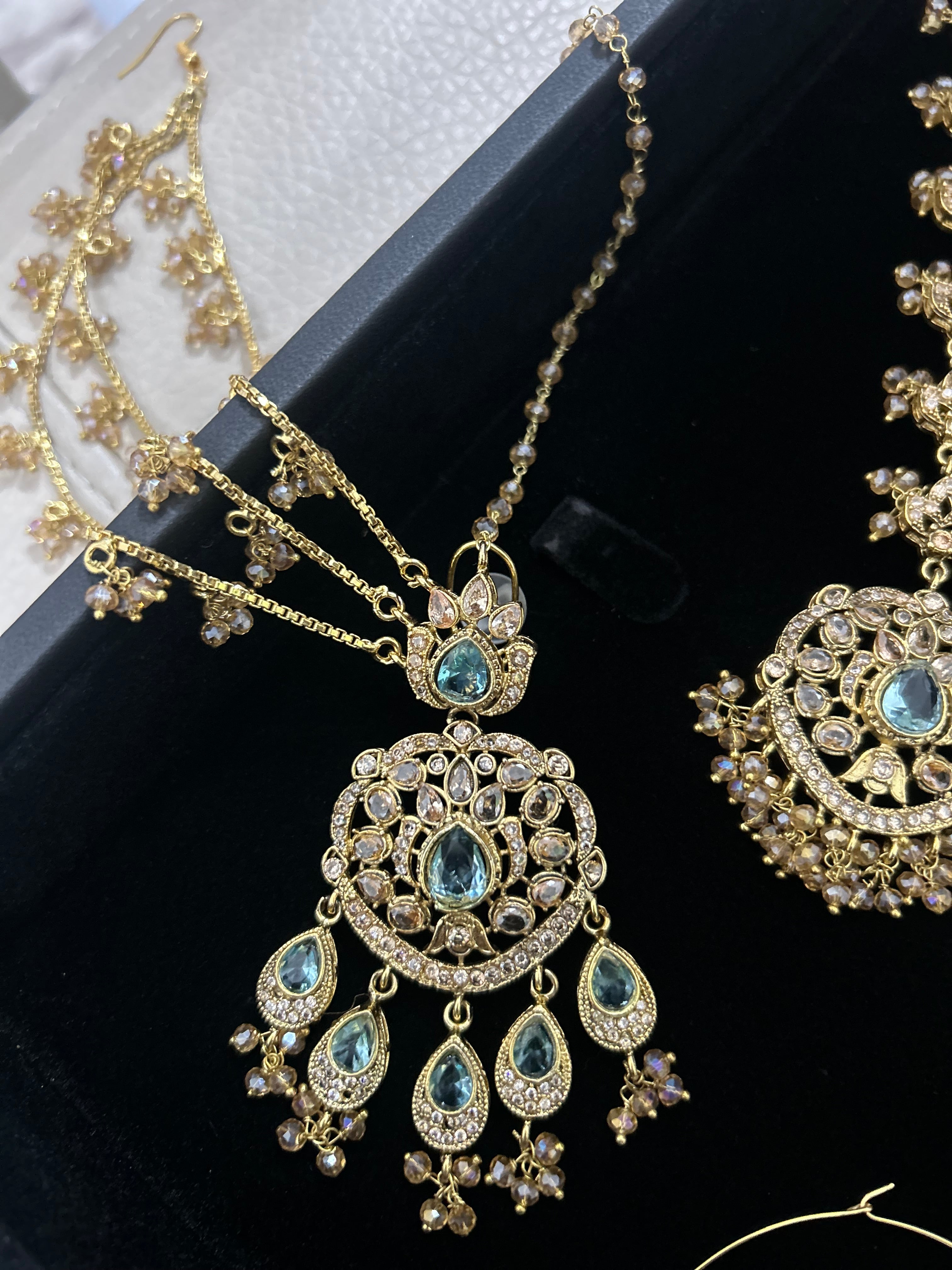 Pre Order 6 Weeks - Blue and Gold Choker Set