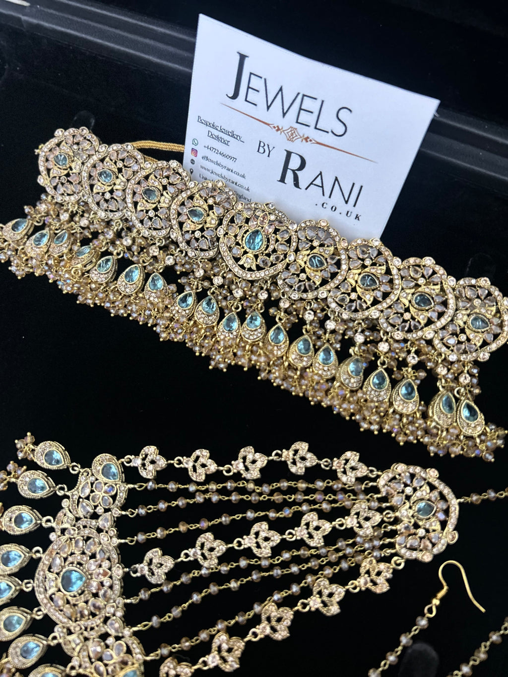 Pre Order 6 Weeks - Blue and Gold Choker Set