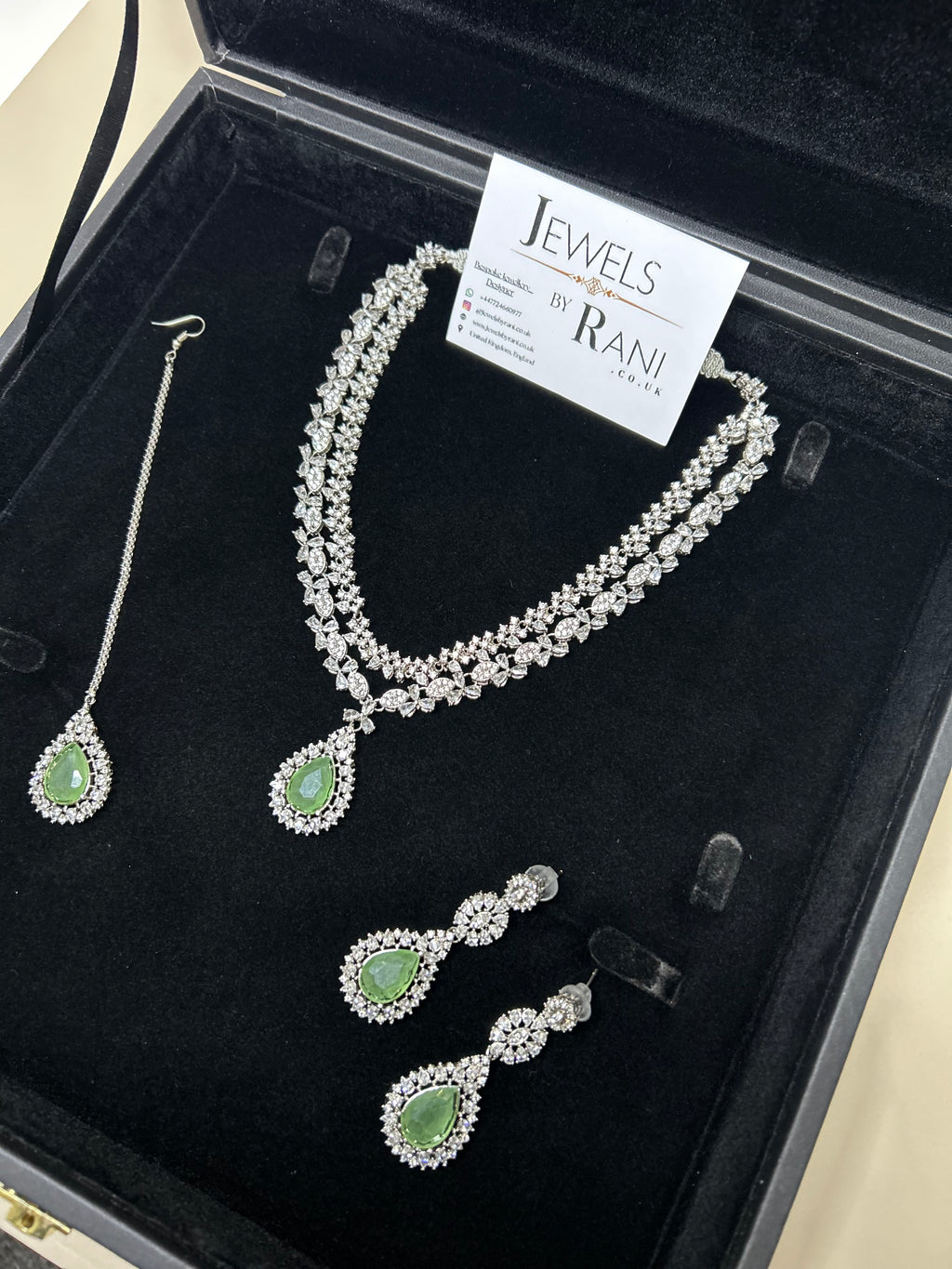 Pre Order 6 Weeks - Beautiful Sage Green / Bridal Jewellery Set