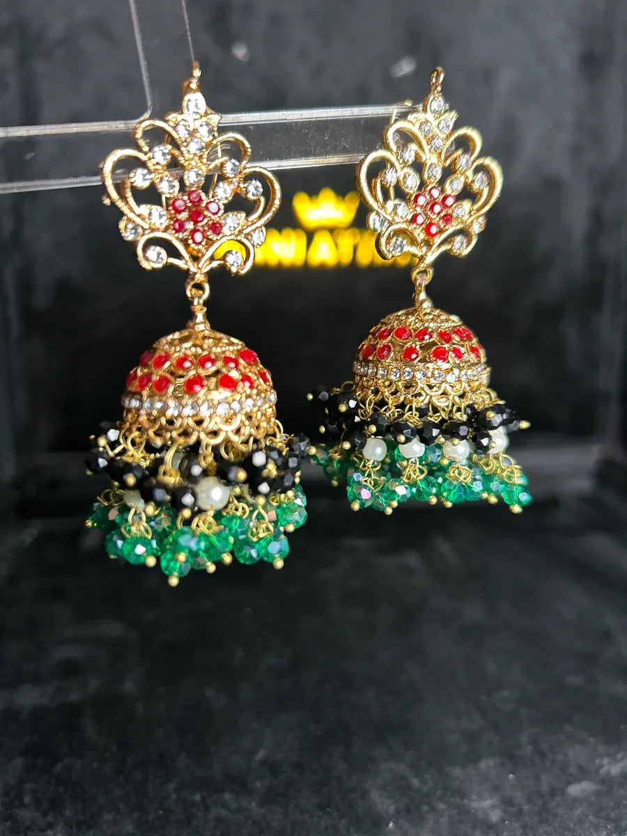 Beautiful Palestine Inspired Jhumkies - Jewelsbyrani