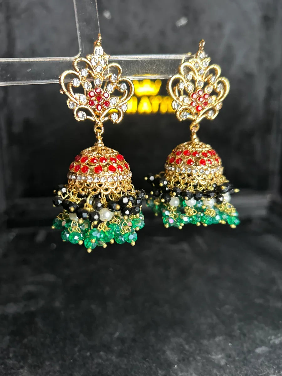 Beautiful Palestine Inspired Jhumkies - Jewelsbyrani