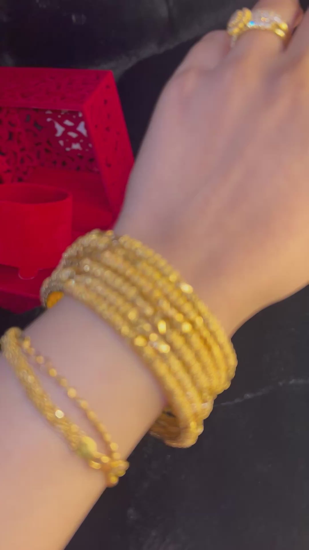 Antique Gold - Ishq e Sona Bangles - Gold Plated - 6 Bangles