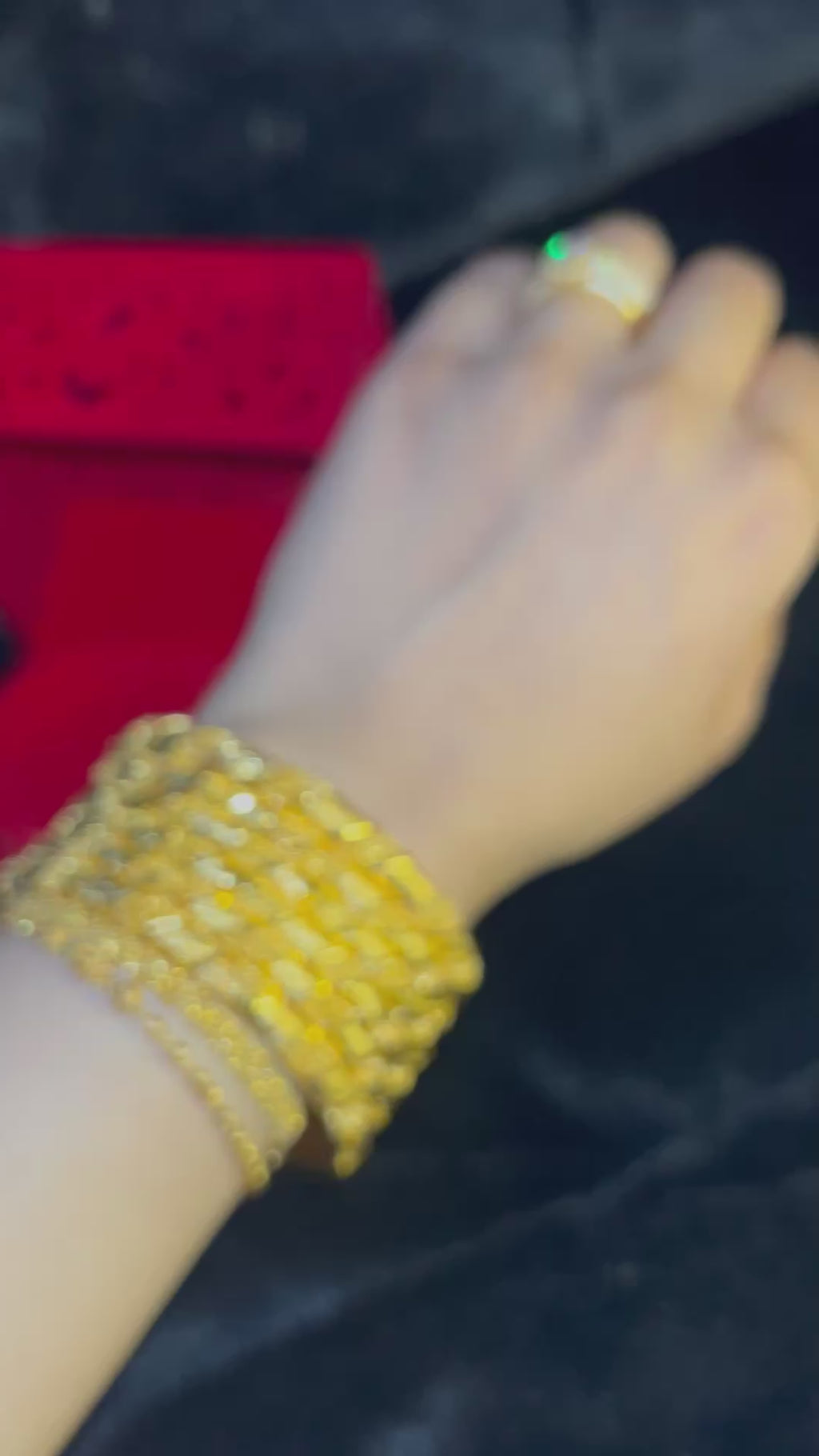 Gold Finish - Glow n Gleam Bangles - Gold Plated - 6 Bangles